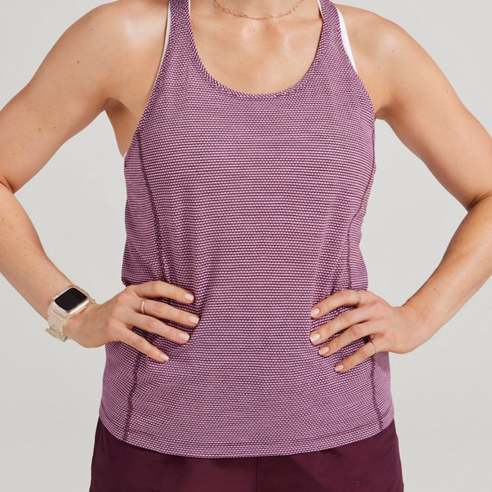 Allbirds Aubergine Natural Run Merino Wool-Blend Racerback Tank Top Women’s XL